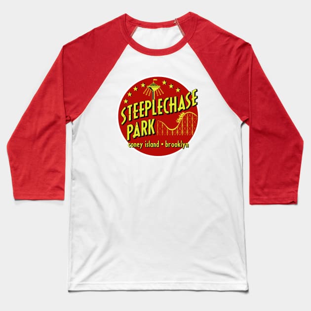 Steeplechase Park Baseball T-Shirt by PopCultureShirts